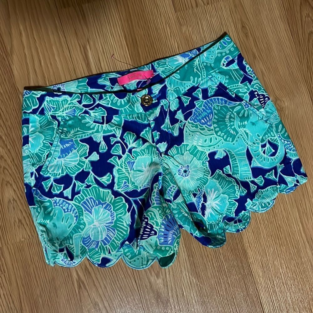 Lily Pulitzer NWOT Buttercup  Size 00 Bright Agate Green Mint Shorts